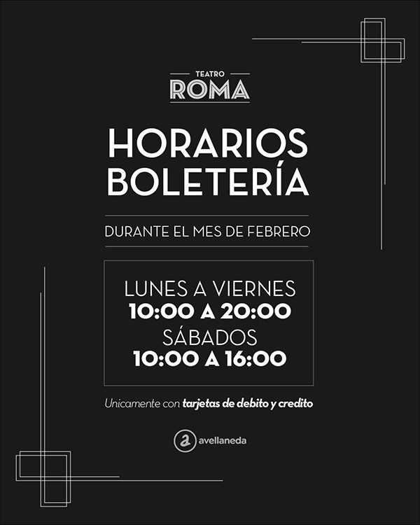 Teatro Roma Horarios 2025